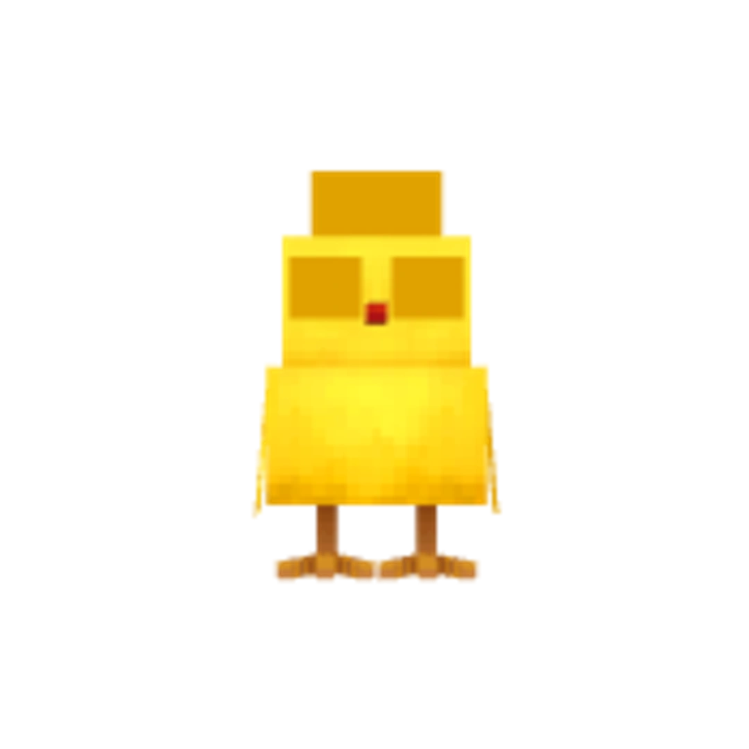 Vista del modelo Chick de Hytale