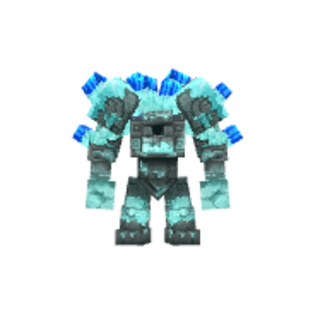Vista del modelo Golem_Crystal-Frost de Hytale