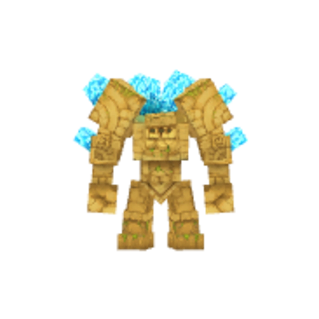 Vista del modelo Golem_Crystal-Sand de Hytale