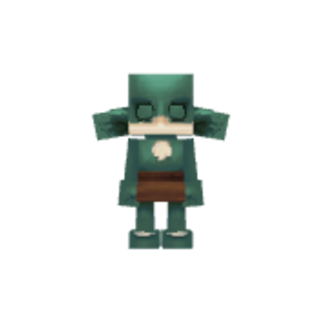 Vista del modelo Kweebec_Sapling-Green de Hytale