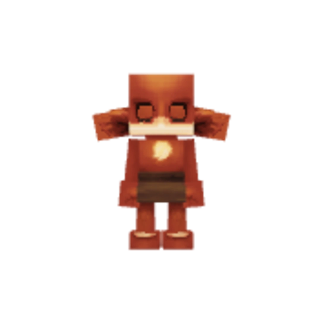 Vista del modelo Kweebec_Sapling-Orange de Hytale