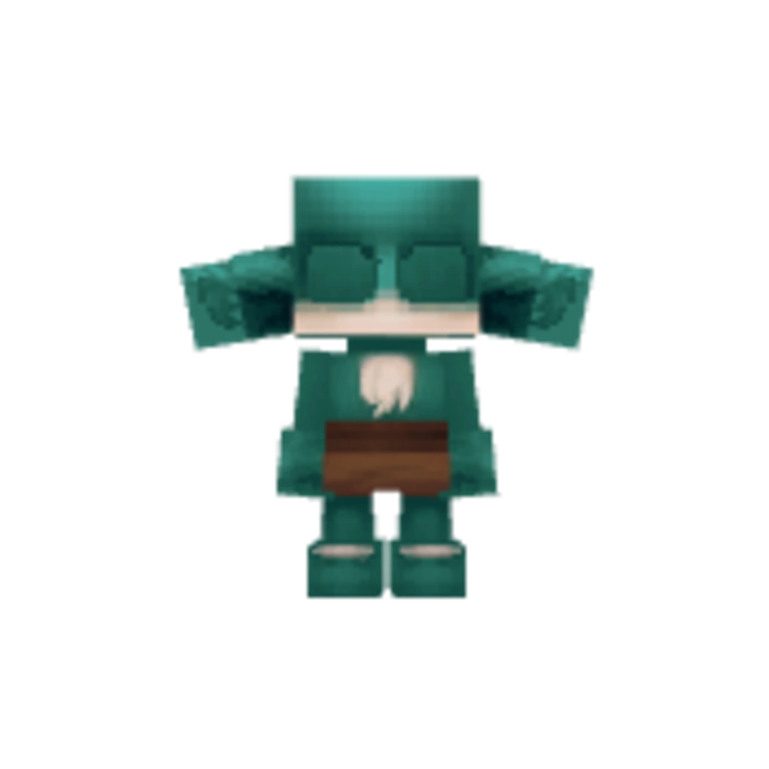 Vista del modelo Kweebec_Sproutling-Blue de Hytale