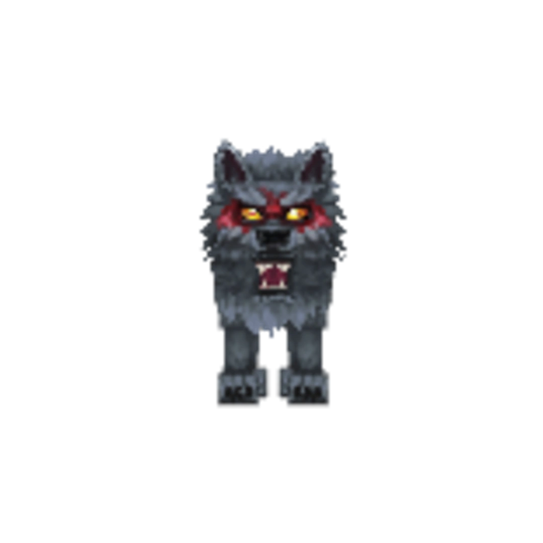 Vista del modelo Wolf-Grey_Trork de Hytale